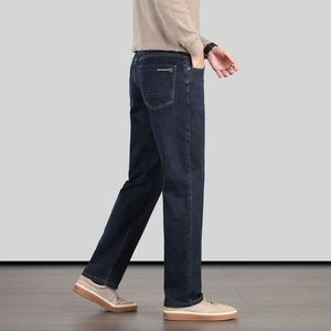 <span class=keywords><strong>Jeans</strong></span> da <span class=keywords><strong>Uomo</strong></span> Mengdiqiu di Alta Gamma Personalizzati, Blu Scuro, Vestibilità Ampia, Gamba Dritta, Comfort Elasticizzato, Denim Pronto per la Spedizione - Product Image 4