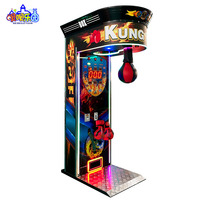Machine d'arcade de boxe Kung Fu 2 à monnayeur, attrayante pour l'intérieur, avec affichage numérique LED, détection de mouvement et construction métallique