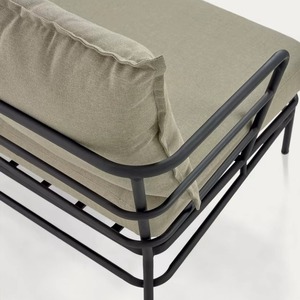 Canapé de jardin extérieur imperméable et résistant aux UV pour villa, terrasse, avec structure métallique, canapé inclinable pour hôtel, ensemble complet en aluminium - Product Image 4