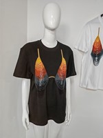 T-shirt imprimé perlé de haute qualité pour femme A12745 – Vente en gros