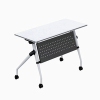 Bureau de réunion pliable moderne en mélamine pour bureau à domicile, école, atelier, salles de formation