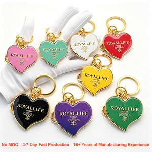 Llavero de Metal Esmaltado con Logotipo Personalizado de Dibujos Animados Vintage de la Serie Heart, Llavero Promocional Ligero - Product Image 1