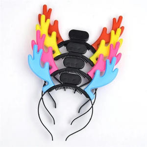 <span class=keywords><strong>Serre</strong></span>-tête lumineux en forme de bois de renne, piles AG13, pour Pâques, Noël, Diwali, Ramadan, fêtes, boîtes de nuit, remises de diplômes, adultes et enfants - Product Image 1