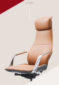 Yazhi Modern High-Back Leather Manager Silla de oficina con base giratoria de metal Luxury Executive <span class=keywords><strong>Boss</strong></span> en material de aluminio PU - Product Image 6