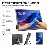 Moniteur portable tactile IPS 3K de 15,7 pouces 2880*1620 avec béquille intégrée à 360° ° Rotatif pour Switch, Xbox, PS4, ordinateur portable, ordinateur de bureau, téléviseur