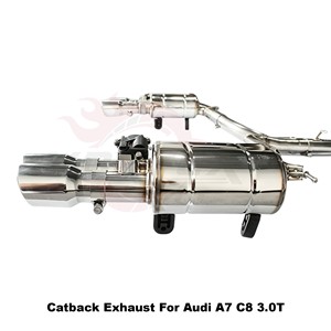 ระบบท่อไอเสียแคทแบ็กสแตนเลส Vortex Sport Sound Tuning สำหรับ Audi A7 C8 3.0T ปี 2019-2024 พร้อมวาล์วอิเล็กทรอนิกส์ - Product Image 6