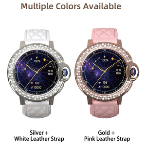 Reloj Inteligente con Correa de Cuero, Monitor de Presión Arterial, Oxígeno en Sangre y Ácido Úrico, Resistente al Agua IP68, Rastreador de Actividad Física - Product Image 3