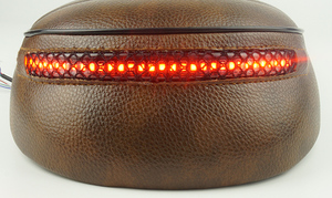 Motocicleta Vintage plana mocoso <span class=keywords><strong>asiento</strong></span> <span class=keywords><strong>Cafe</strong></span> <span class=keywords><strong>Racer</strong></span> bicicleta Retro Scrambler cojín del <span class=keywords><strong>asiento</strong></span> con LED de freno a Singal Luz - Product Image 3