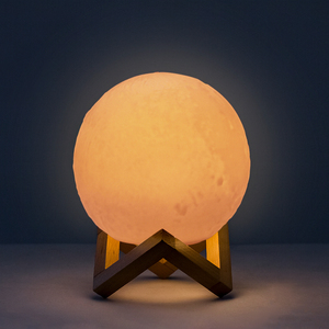 Lampu bulan 3D Modern LED kamar tidur lampu malam Baterai untuk Bluetooth kendali jarak jauh pabrik pasokan langsung untuk grosir - Product Image 2