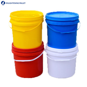 4L Food Grade 1 Gallon plastic buckets with handle and lid plastic pail