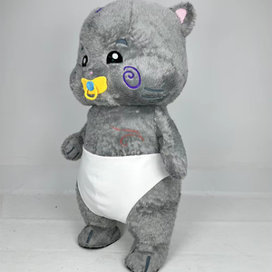 Realistico ciuccio gatto mascotte <span class=keywords><strong>Costume</strong></span> 2m gonfiabile gatto peluche mascotte <span class=keywords><strong>Costume</strong></span> animale Cosplay adulti aria soffiare Baby gatto per la vendita - Product Image 1