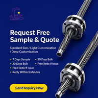 Vis à billes DFU2510 à double écrou, précharge élevée, rigidité supérieure, remplacement 1:1 des vis à billes de marque importée pour machines-outils CNC