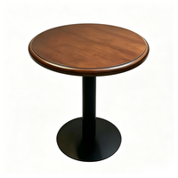Ensemble de salle à manger industriel OEM/ODM, table en bois sur mesure et chaises en cuir pour restaurants, cafés et salles de pause