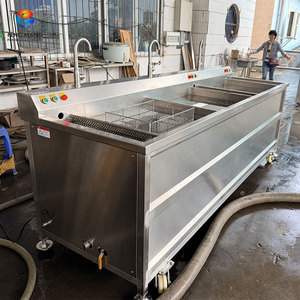 Lavadora Ultrasónica de Burbujas de Ozono de 3 Tanques para Verduras, Frutas, Okra, Lechuga, Espinaca, Fresas, Kale, con Motor de Acero Inoxidable para Uso Comercial - Product Image 2
