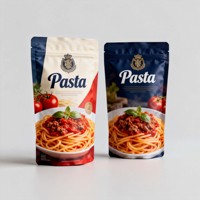 Sachet Doypack Personnalisé Imprimé Anti-humidité pour Pâtes Spaghetti, Emballage Alimentaire en Plastique Mylar avec Fenêtre
