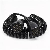 Câble d'extension spiralé 24V 7P ISO 1185 Type N, longueur au choix, pour connecter camion et alimentation électrique