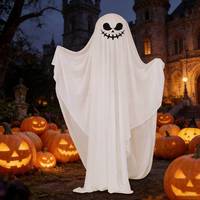 Glowing Cloth Ghost Standing Decoration Halloween Porch Outdoor Use Courtyard Lighting Setup Props