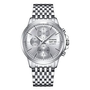 Reloj de Lujo para Hombre con Temporizador Automático, Tres Esferas, Mecánico, con Puntero Luminoso ETA, Caja de Acero Inoxidable, Resistente al Agua 5 ATM - Product Image 1