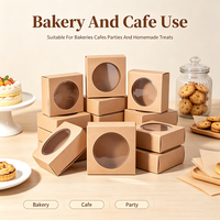 Boîtes en carton ondulé rigide jetables personnalisées avec fenêtre transparente en PVC pour sushis, bonbons, en-cas - Emballage alimentaire avec impression de logo personnalisée
