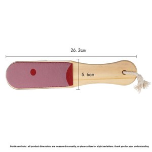 Lima de pies de doble cara con mango de madera para pedicura, eliminador de callos y talones agrietados, lima para piel dura - Product Image 3