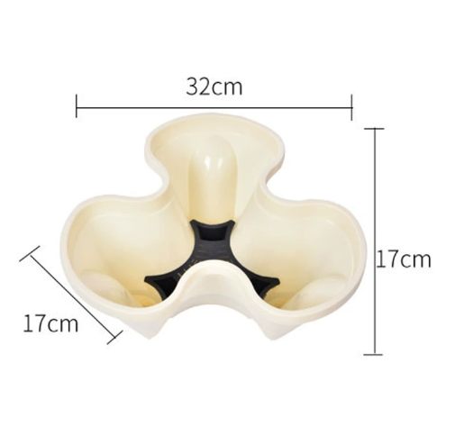 Pot à trois pétales blanc