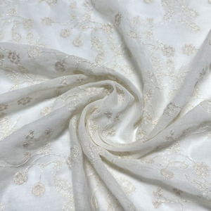 Tela bordada lisa de alta calidad, hilo de algodón, tela bordada Floral <span class=keywords><strong>para</strong></span> mujeres, prendas de verano - Product Image 2