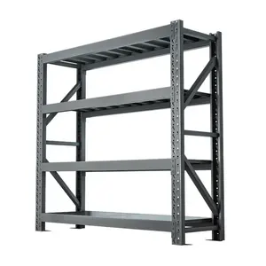 Industrial metal goods storage shelves warehouse racking multi-purpose 4 layer pallet racks