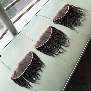 ผมมนุษย์อินเดียแท้แบบหยิกฟู 13x4  พร้อมเชือกผูกผมแบบใส HD Lace Frontal & Closure  ความหนาแน่น 150%-180%  ถักด้วยมือ - Product Image 3