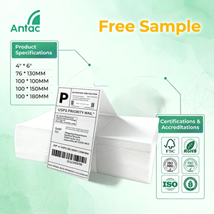 4x4 Inch Fanfold Thermal <strong>Labels</strong> 100x100mm Waterproof Exhibition Inventory Sticker Paper for Warehouse <strong>Bin</strong> Tags Logistics Marking - Product Image 1