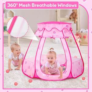 Princess Girls Playhouse Pop <b>up</b> Play With Star <b>Light</b> Tent for Kids <b>Ball</b> Pit Toys - Product Image 3
