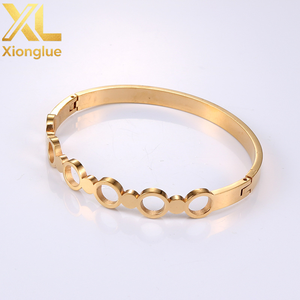 Creative Women Jewelry Wholesale Custom Stainless Steel 18K Gold Plated Hollow <b>Infinity</b> Love Cuff Bangles <b>Bracelets</b> for Women - Product Image 5