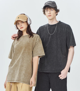 250gsm đá cổ điển rửa <span class=keywords><strong>t</strong></span> Áo sơ mi <span class=keywords><strong>t</strong></span>ùy chỉnh 3D thêu Màn hình in ấn TEE Áo sơ mi quá khổ Thả Vai <span class=keywords><strong>t</strong></span> Áo sơ mi cho nam giới - Product Image 4