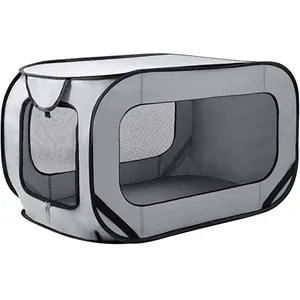 Großhandel Pop-up Hundehütte Große Outdoor Indoor Katze Haustier Käfige Tragbare Hunde kiste Autos itz Bett Soft Travel Pet Kennel Hundehütte