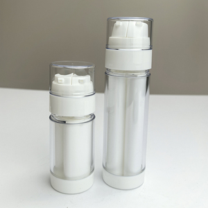 30ml <b>50ml</b> White Airless Lotion Pump <b>Bottle</b> Dual Chamber Cosmetic Container Personal Care Packaging - Product Image 1