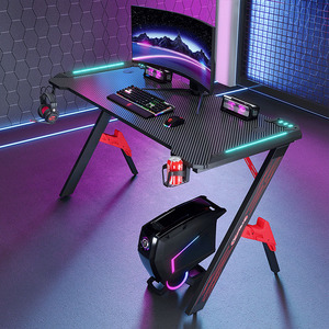Meubles de <span class=keywords><strong>bureau</strong></span> à domicile de vente en ligne <span class=keywords><strong>Bureau</strong></span> de jeu de course ergonomique Mesa RGB <span class=keywords><strong>Bureau</strong></span> de jeu avec lumière LED - Product Image 6