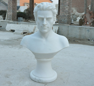 Statue de figures grandeur nature sculptée à la main personnalisée Sculpture sur <span class=keywords><strong>pierre</strong></span> naturelle <span class=keywords><strong>Buste</strong></span> en marbre blanc - Product Image 1