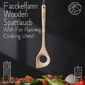 Spatule en bois Fackelmann avec trou pour accrocher, ustensile de cuisine - Product Image 3