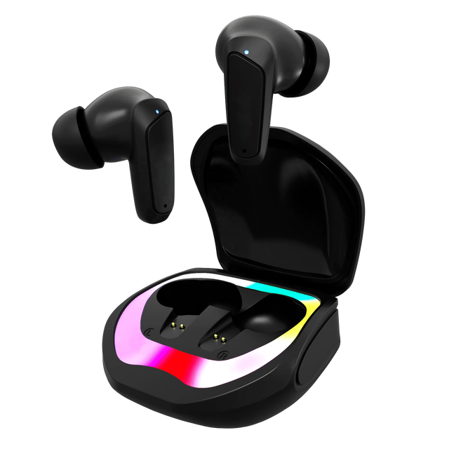 ANC ENC Gaming Style True Wireless Earbuds TWS JL Chipset LED Quad Mic Noise Cancelling HiFi Stereo In-Ear Sports IPX5