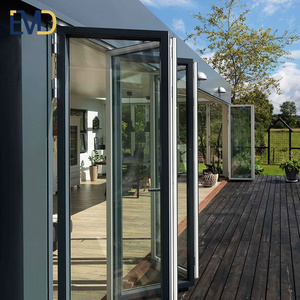 Accordéon Coulissant Aluminium Bifold Pliant Double Verre Portes <span class=keywords><strong>Patio</strong></span> <span class=keywords><strong>Prix</strong></span> - Product Image 4