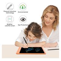 Papan pintar Lcd 8.5 inci untuk anak-anak, Tablet tulis menggambar elektronik papan pintar Abs Lcd Putih Hitam Merah Biru Hijau