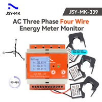 Amperímetro inteligente con monitor de energía, medidor de energía con pantalla LCD, protocolo de comunicación RS485 Modbus-RTU, medidor de energía trifásico