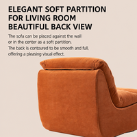 Canapé une place en tissu moderne et minimaliste avec éponge haute densité, housse amovible, confort doux, design compact pour petits espaces