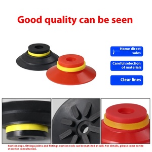 VF-Serie <span class=keywords><strong>PlAB</strong></span> Flacher Vakuum-Silikon-Nitrilkautschuk-Saugnapf Schwarz Rot Transparente Düse Importiertes Produkt - Product Image 4