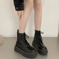 Chaussures de randonnée et de marche antidérapantes à lacets, résistantes et élégantes, pour femmes, avec plateforme