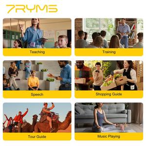 เครื่องขยายเสียงไร้สาย 7RYMS WA2 สำหรับครู พร้อมไมโครโฟนแบบหนีบแม่เหล็ก - Product Image 6