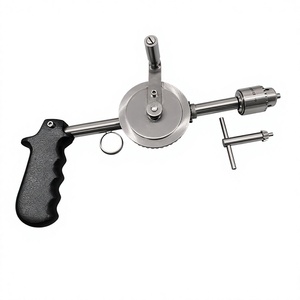 Perceuse manuelle orthopédique Jacob avec clé de serrage, en acier inoxydable, certifiée CE Classe I, avec coffret en bois de qualité supérieure - Product Image 1