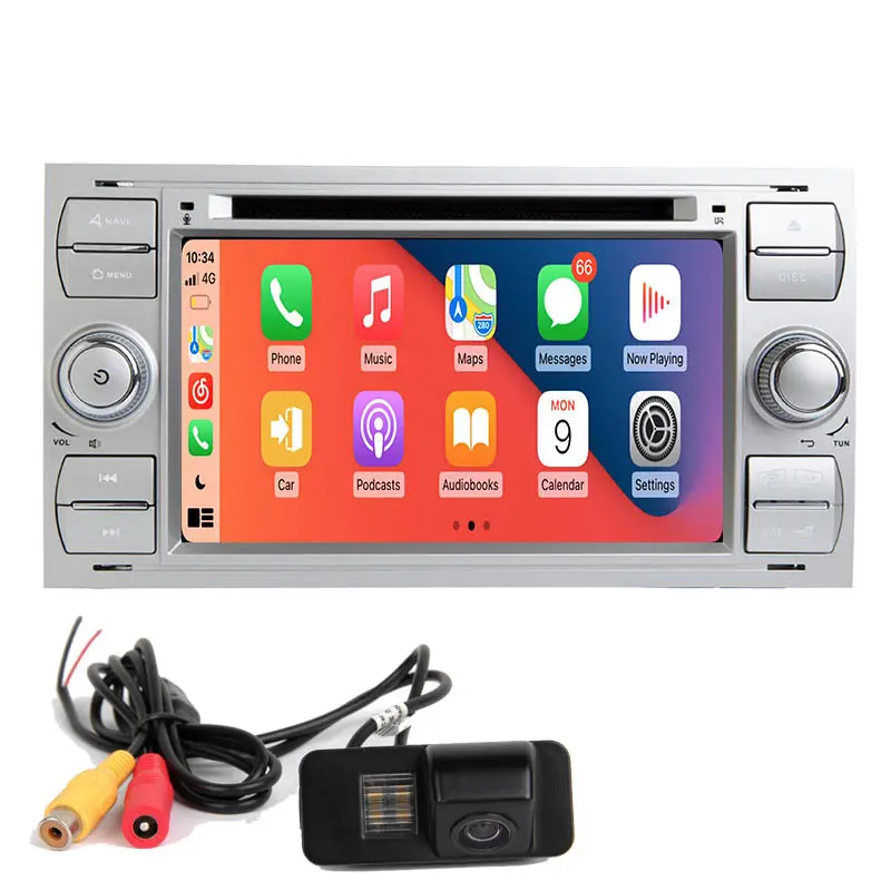 Android 11 araç dvd oynatıcı oynatıcı Ford kuga Transit odak radyo Wifi 3G BT SD OBD ayna bağlantı Can bus direksiyon kontrolü