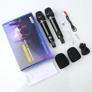 Professional Dual Rechargeable <b>Wireless</b> Karaoke System UHF Handheld Dynamic <b>Microphone</b> Set BT Receiver <b>Microphone</b> Metal Material - Product Image 6