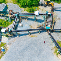 Usine de concassage de granit fixe, ligne de production complète d'agrégats pour projet d'infrastructure