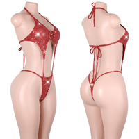 Vêtements de danse exotiques, combinaisons en sequins argentés métalliques, lingerie à pois, string, vêtements de fête holographiques, vêtements de danse pour discothèque